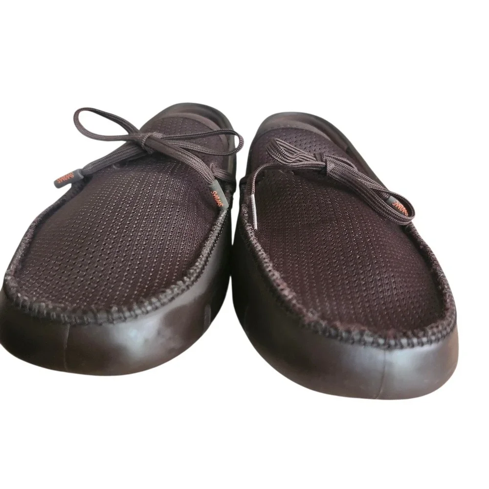 Swims Braided Lace Loafer Mens 9 Brown Water Resistant Mesh Slip On Boat Shoes